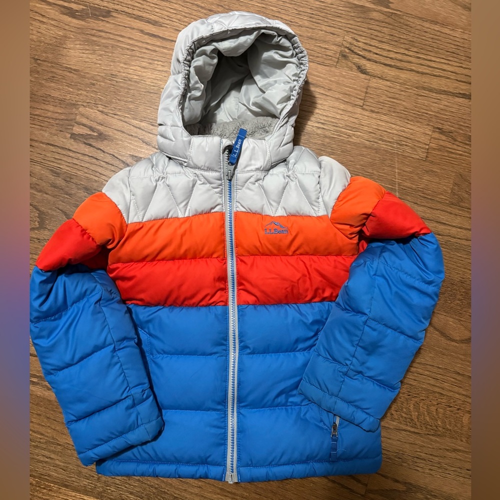 L.L. Bean hooded water resistant down jacket coat - Read Description - L 6x/7
